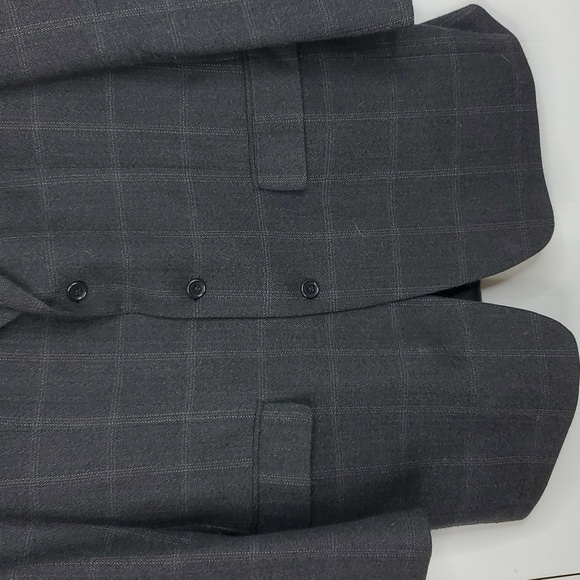 Joe Joseph Abboud Blazer Lambswool Plaid Dual Vent Career Office Mens 42L - Picture 3 of 12
